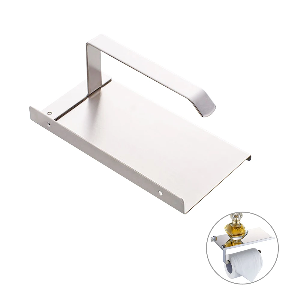 Stainless Steel Toilet Paper Holder Paper Roll Hanger with Mobile Phone Storage Shelf Polished Chrome
Stainless Steel Toilet Paper Holder Paper Roll Hanger with Mobile Phone Storage Shelf Polished Chrome