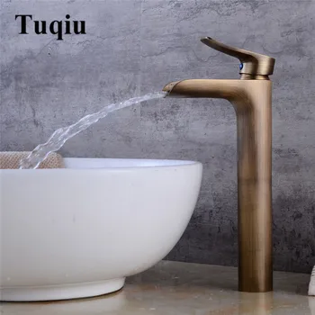 Bathroom Sink Faucet Antique Bronze Basin Faucet Water Tap Cold and Hot Waterfall Tap Lavatory Mixer Water Torneira lavatorio 
Bathroom Sink Faucet Antique Bronze Basin Faucet Water Tap Cold and Hot Waterfall Tap Lavatory Mixer Water Torneira lavatorio