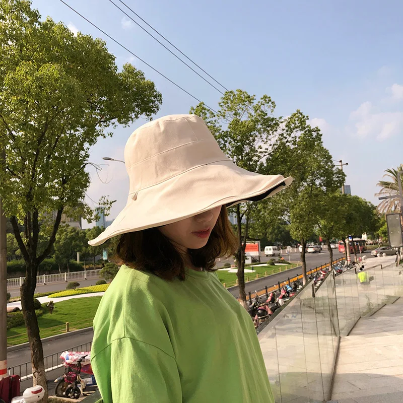 Wide Brim Solid Casual Panama Hat Women Bucket Hats Double-sided Wearable Yellow Adult Cotton Flat Fisherman Caps Safari Hat
Wide Brim Solid Casual Panama Hat Women Bucket Hats Double-sided Wearable Yellow Adult Cotton Flat Fisherman Caps Safari Hat