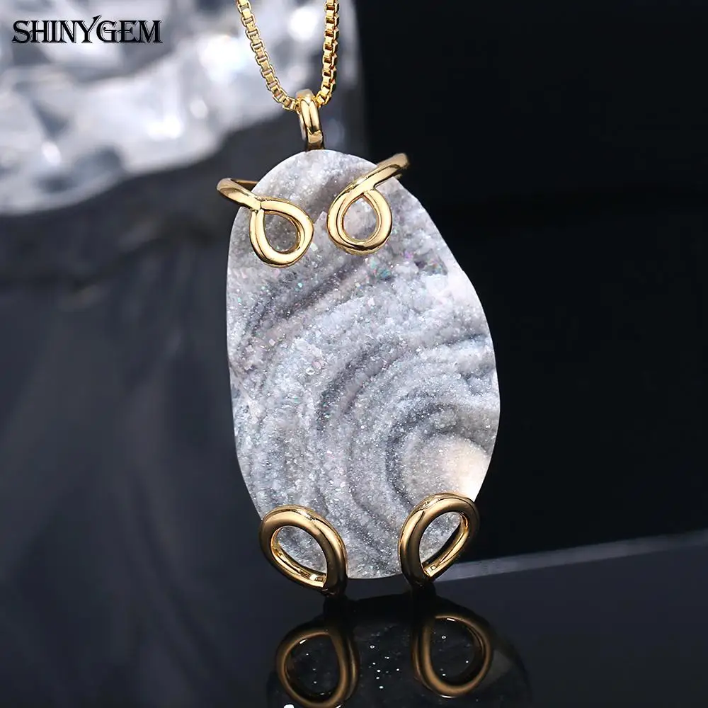 ShinyGem Gold Plated Chain Grey Color Natural Irregular Sun Crystal Charm Cloud Pattern Quartzs Stone Pendant Necklace For Women
ShinyGem Gold Plated Chain Grey Color Natural Irregular Sun Crystal Charm Cloud Pattern Quartzs Stone Pendant Necklace For Women