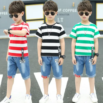 Korean Children Fashion Clothing Set Kids Baby Striped T-shirts + Denim Pants 2pcs Boys Clothes Children Clothing 12 Years New
Korean Children Fashion Clothing Set Kids Baby Striped T-shirts + Denim Pants 2pcs Boys Clothes Children Clothing 12 Years New