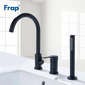 Frap Bathtub Faucets classic black bathroom water mixer three holes deck mounted shower system bath shower mixer faucet Y30010
Frap Bathtub Faucets classic black bathroom water mixer three holes deck mounted shower system bath shower mixer faucet Y30010