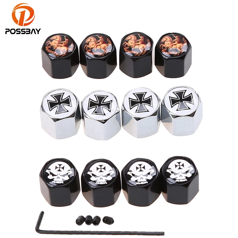 POSSBAY 4 Pcs Car Tire Valve Caps Auto Wheel Tyre Air Valve Caps Metal Motorcycle Bike Skull Type Anti Theft Dustproof Cover
POSSBAY 4 Pcs Car Tire Valve Caps Auto Wheel Tyre Air Valve Caps Metal Motorcycle Bike Skull Type Anti Theft Dustproof Cover