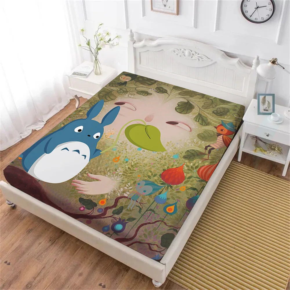 Cute Totoro Bed Sheet Cartoon Green Leaves Plant Print Fitted Sheet Twin Full King Queen Bedding Kids Bedclothes Deep Pocket D45
Cute Totoro Bed Sheet Cartoon Green Leaves Plant Print Fitted Sheet Twin Full King Queen Bedding Kids Bedclothes Deep Pocket D45