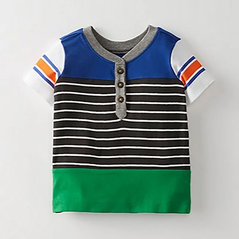 Little Maven New Summer Kids Clothing Short O-neck Striped Multicolor Buttons Knitted Cute Cotton Quality Boys Casual Tshirts
Little Maven New Summer Kids Clothing Short O-neck Striped Multicolor Buttons Knitted Cute Cotton Quality Boys Casual Tshirts