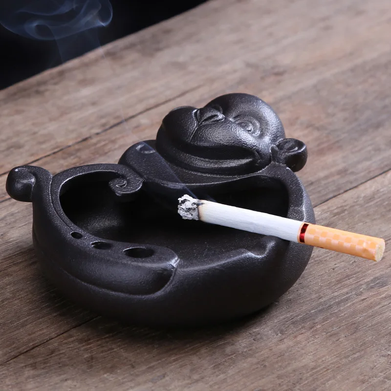 Retro Personality Ceramic Ashtray Home Living Room Office Decoration Monkey-shaped Ornaments
Retro Personality Ceramic Ashtray Home Living Room Office Decoration Monkey-shaped Ornaments
