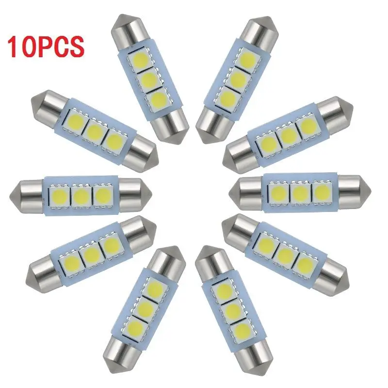 10pcs LED Car Festoon Roof Lights 36mm 3LED 5050SMD Car Dome Reading Light Lamp Interior Lights COB Car Celling Lamp Bulbs
10pcs LED Car Festoon Roof Lights 36mm 3LED 5050SMD Car Dome Reading Light Lamp Interior Lights COB Car Celling Lamp Bulbs