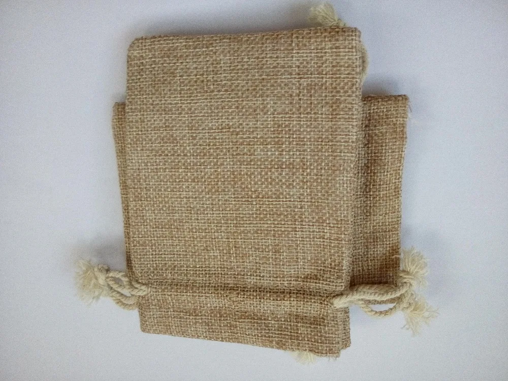 

7*9cm 500pcs Vintage Style handmade Jute Sacks Drawstring gift bags for jewelry/wedding/christmas Packaging Linen pouch Bags