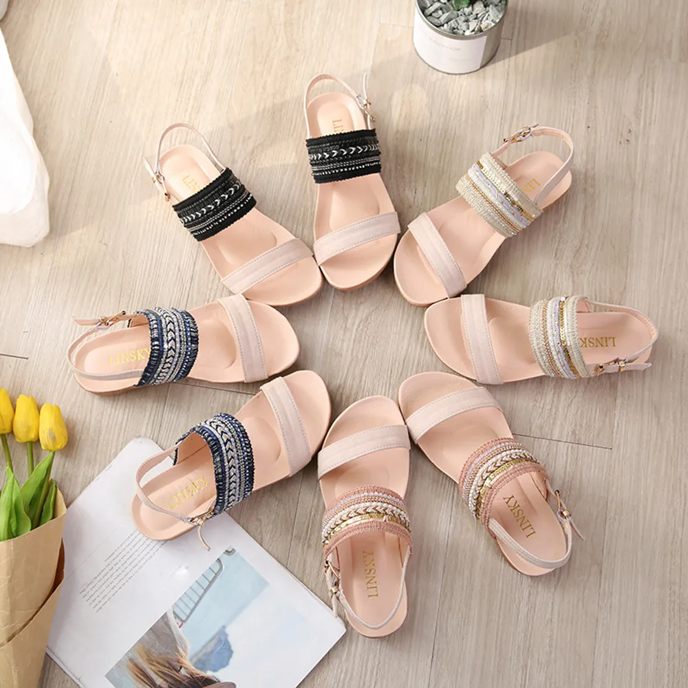 YOUYEDIAN Women Bohemia Slippers Flip Flops Flat Sandals Toe Beach Gladiator Ankle Shoes sandalias de verano para mujer pla #g25
YOUYEDIAN Women Bohemia Slippers Flip Flops Flat Sandals Toe Beach Gladiator Ankle Shoes sandalias de verano para mujer pla #g25
