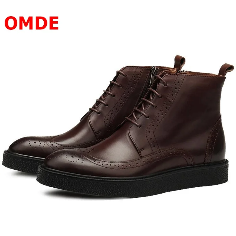 OMDE British Style Business Men Leather Shoes New Style Lace-up Men Boots Vintage Thick Heel Mens Boots Handmade Ankle Boots
OMDE British Style Business Men Leather Shoes New Style Lace-up Men Boots Vintage Thick Heel Mens Boots Handmade Ankle Boots