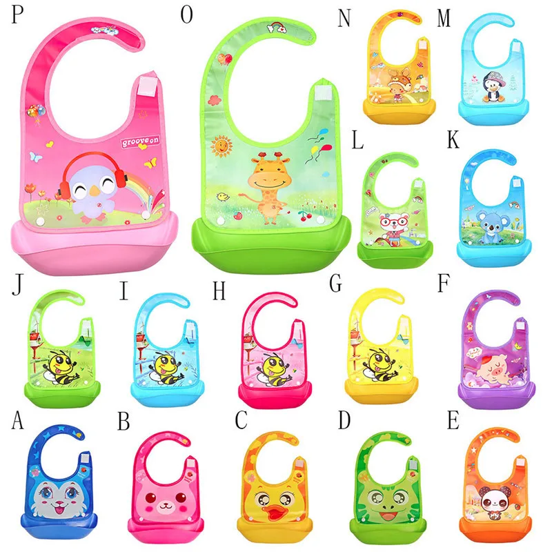 Cute Kid Infant Baby Bibs Cartoon Pattern Soft Silicone Baby Bib Waterproof Saliva Dripping Bibs baby accessories 16 Colors
Cute Kid Infant Baby Bibs Cartoon Pattern Soft Silicone Baby Bib Waterproof Saliva Dripping Bibs baby accessories 16 Colors