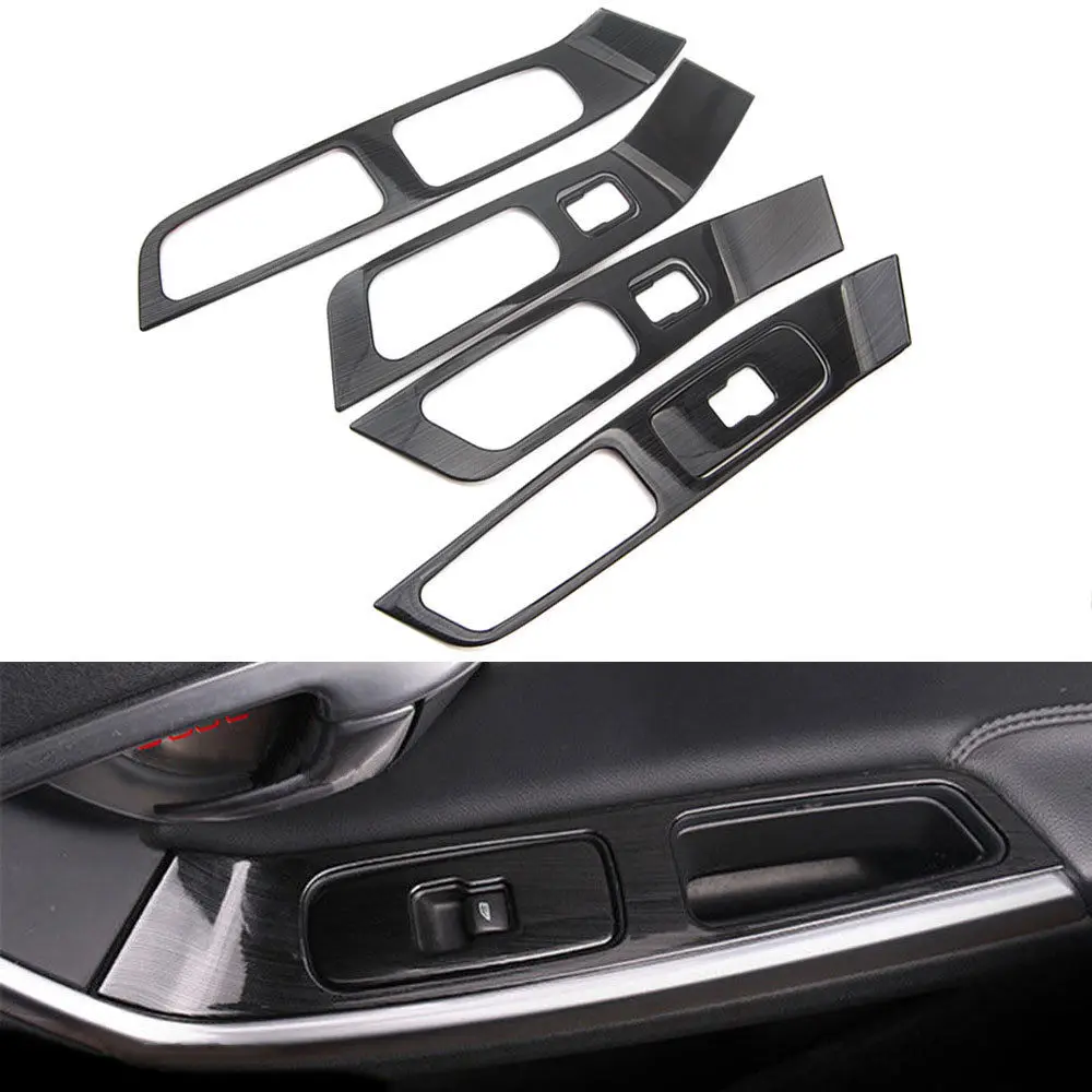 

For Volvo XC60 S60 V60 2012-2017 7pcs Stainless Door Armrest Panel Window Lift Switch Cover Trim Decorative Styling Accessories