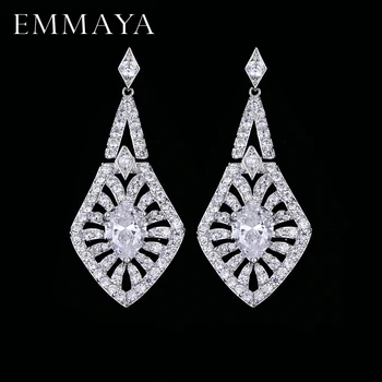 EMMAYA Earrings Silver-color Brinco Dangle Drop Earrings For Women Fashionable Wedding Cz Jewelry
EMMAYA Earrings Silver-color Brinco Dangle Drop Earrings For Women Fashionable Wedding Cz Jewelry