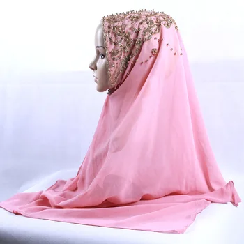 New Fashion Solid Color Muslim Turban Woman Hijab Pearl Beading Chiffon Popular Shawls Hijabs Headband 18 Colors Free Shipping
New Fashion Solid Color Muslim Turban Woman Hijab Pearl Beading Chiffon Popular Shawls Hijabs Headband 18 Colors Free Shipping