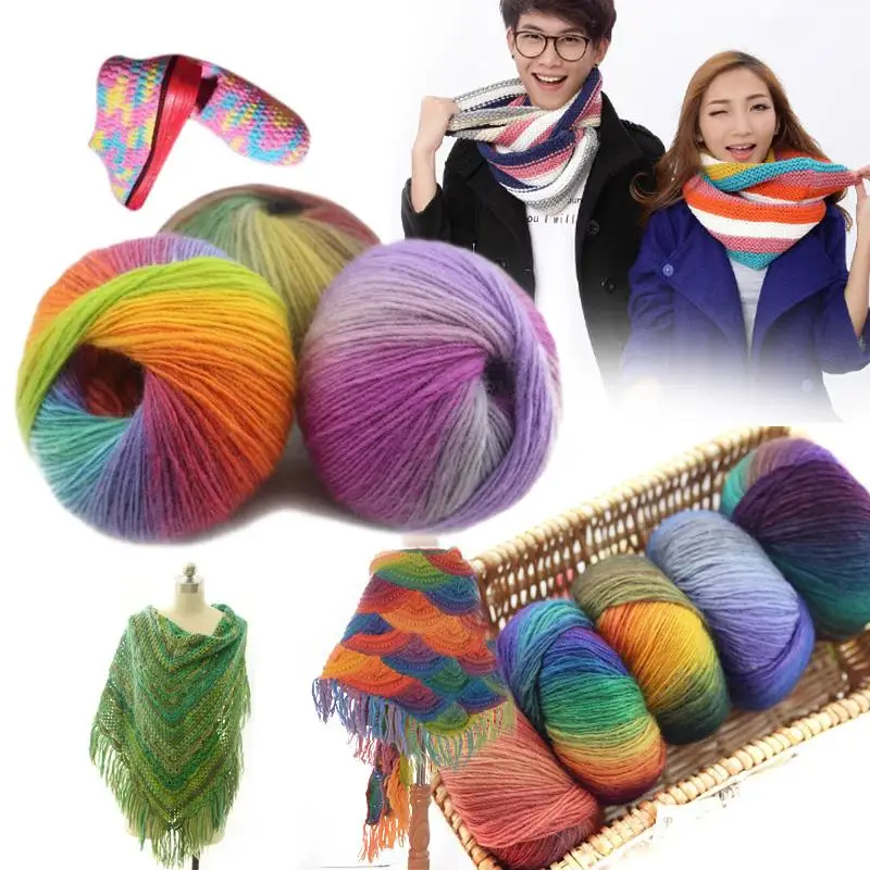 50g/pcs Rainbow Wool Cotton Yarn Bamboo Protein Line Baby Fabric For Sewing For Hand Knitting Wool Yarn Sweater Scarf
50g/pcs Rainbow Wool Cotton Yarn Bamboo Protein Line Baby Fabric For Sewing For Hand Knitting Wool Yarn Sweater Scarf