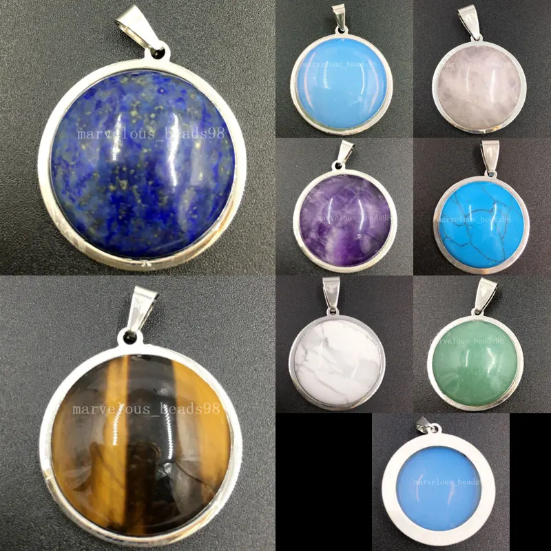 Lapis Lazuli Tigers Eye Opal Howlite Aventurine Crystal Women Men Round Pendant Bead WB566B
Lapis Lazuli Tigers Eye Opal Howlite Aventurine Crystal Women Men Round Pendant Bead WB566B