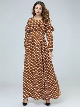 Elegant Polka Dot Long Dress Ruffles Maxi Abaya Swing Full Dresses Kimono Loose Robe Gowns Muslim Middle East Islamic Clothing
Elegant Polka Dot Long Dress Ruffles Maxi Abaya Swing Full Dresses Kimono Loose Robe Gowns Muslim Middle East Islamic Clothing