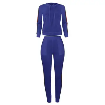 Autumn 2 Piece Set Womens Tracksuit Fashion Hooded Crop Top Drawstring Hooded Tops Side Striped Long Pants Tracksuit Suits Set
Autumn 2 Piece Set Womens Tracksuit Fashion Hooded Crop Top Drawstring Hooded Tops Side Striped Long Pants Tracksuit Suits Set