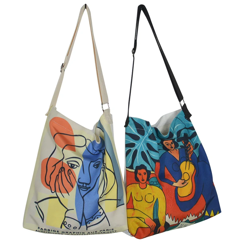Fashion Women Cartoon Printing Abstract Canvas Bags Shoulder Bags 2019 New Arrival Female Casual Soft Zipper Canvas Handbags
Fashion Women Cartoon Printing Abstract Canvas Bags Shoulder Bags 2019 New Arrival Female Casual Soft Zipper Canvas Handbags