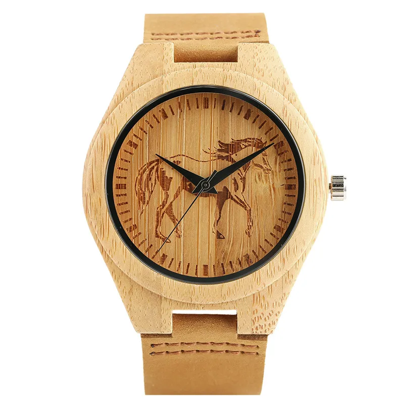 Minimalist Casual Brown Eagle War Horse Pattern Men Bamboo Wooden Watch Leather Band Quartz Wrist Watches Gifts
Minimalist Casual Brown Eagle War Horse Pattern Men Bamboo Wooden Watch Leather Band Quartz Wrist Watches Gifts