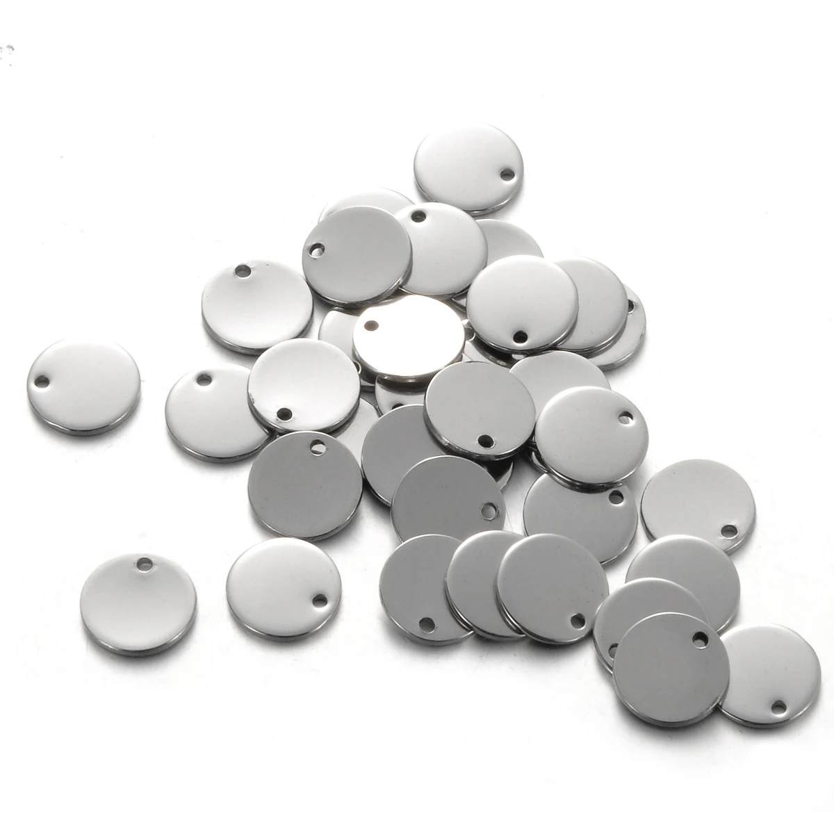 50PCs Stainless Steel Round Dog Tag Pendants Stamping Blanks Pendants For Necklaces DIY 10mm Jewelry Making Silver Tone
50PCs Stainless Steel Round Dog Tag Pendants Stamping Blanks Pendants For Necklaces DIY 10mm Jewelry Making Silver Tone