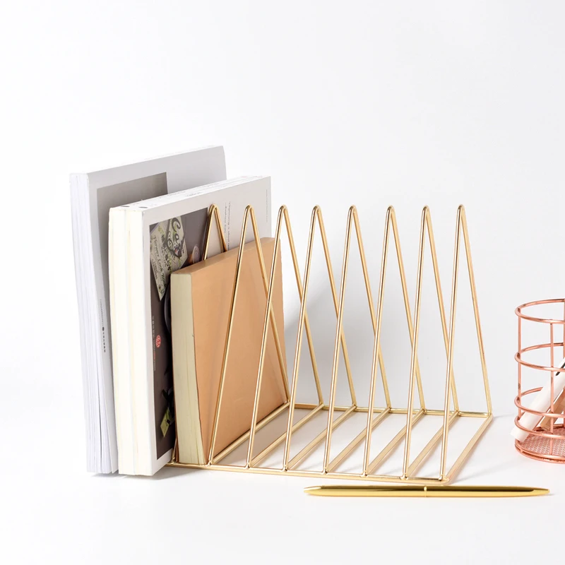 Nordic Style Geometric Design Gold Iron Art Bookshelf Home Organizer for Books Magazine Office Supplies Desk Accessories
Nordic Style Geometric Design Gold Iron Art Bookshelf Home Organizer for Books Magazine Office Supplies Desk Accessories