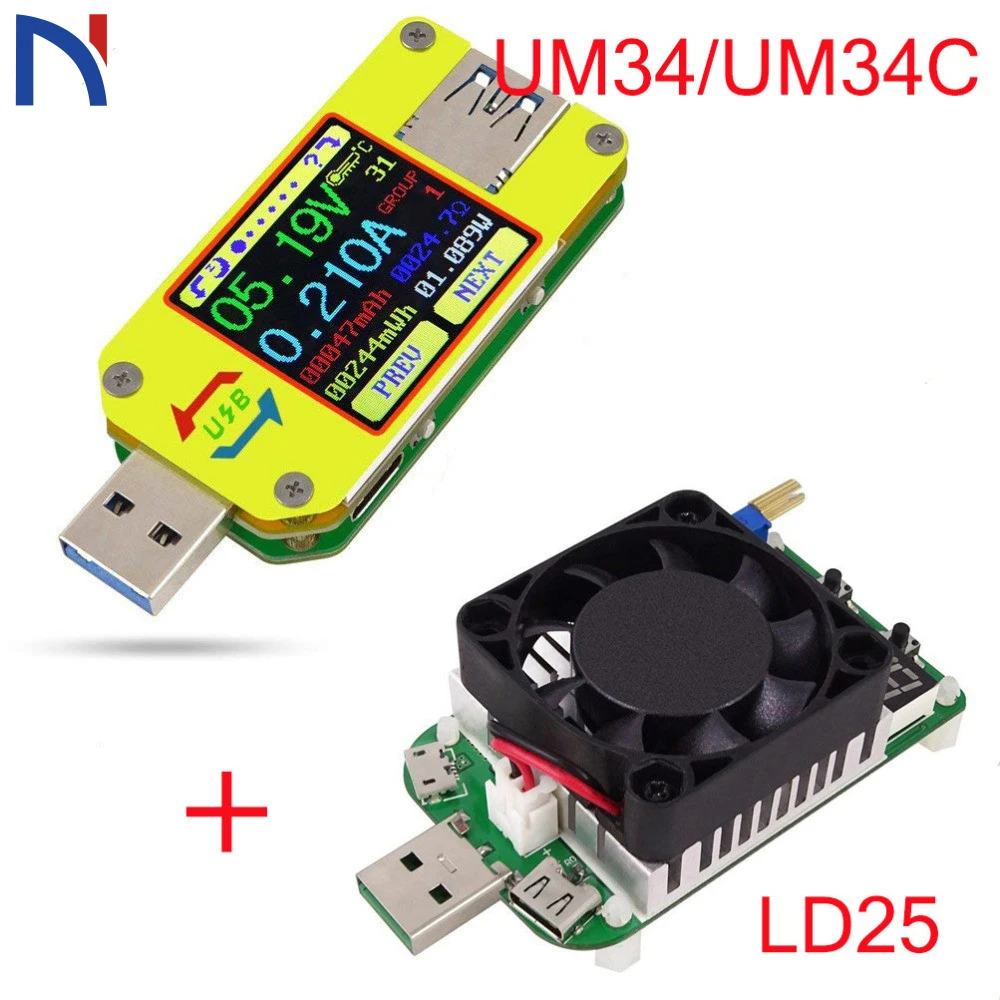 Voltmeter Ammeter UM34 UM34C LD25 for APP USB 3.0 Type-C DC voltage current meter battery charge measure cable resistance Tester
Voltmeter Ammeter UM34 UM34C LD25 for APP USB 3.0 Type-C DC voltage current meter battery charge measure cable resistance Tester