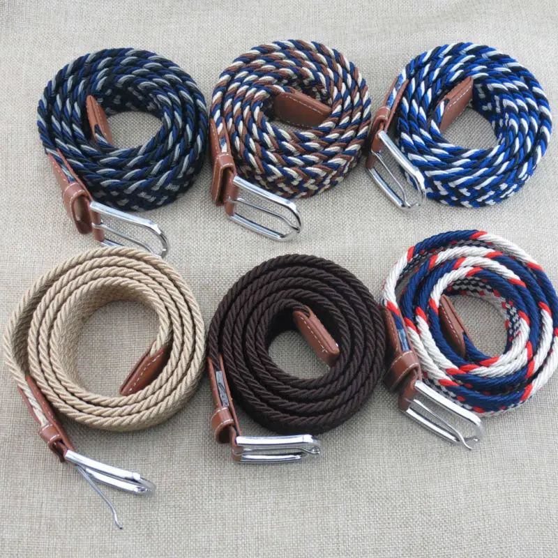 

(1 pcs/lot) Ms male elastic woven belts High quality knitting fashion belt many styles to choose from gift
