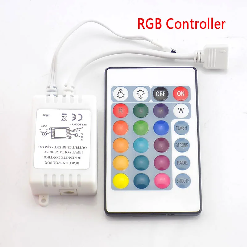Mini 24 Keys LED RGB Controller DC12V Led IR Remote Controller for SMD 3528 5730 5630 3014 5050 RGB LED Strip Lights no Battery
Mini 24 Keys LED RGB Controller DC12V Led IR Remote Controller for SMD 3528 5730 5630 3014 5050 RGB LED Strip Lights no Battery