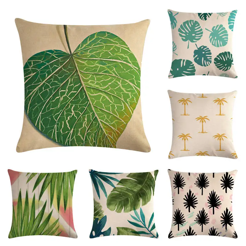Plant Cushion Cover Tropic Leaf Green Throw Pillow Cover palm leaf Decorative Pillows Flower Cushion Cover for Sofa Car Home
Plant Cushion Cover Tropic Leaf Green Throw Pillow Cover palm leaf Decorative Pillows Flower Cushion Cover for Sofa Car Home