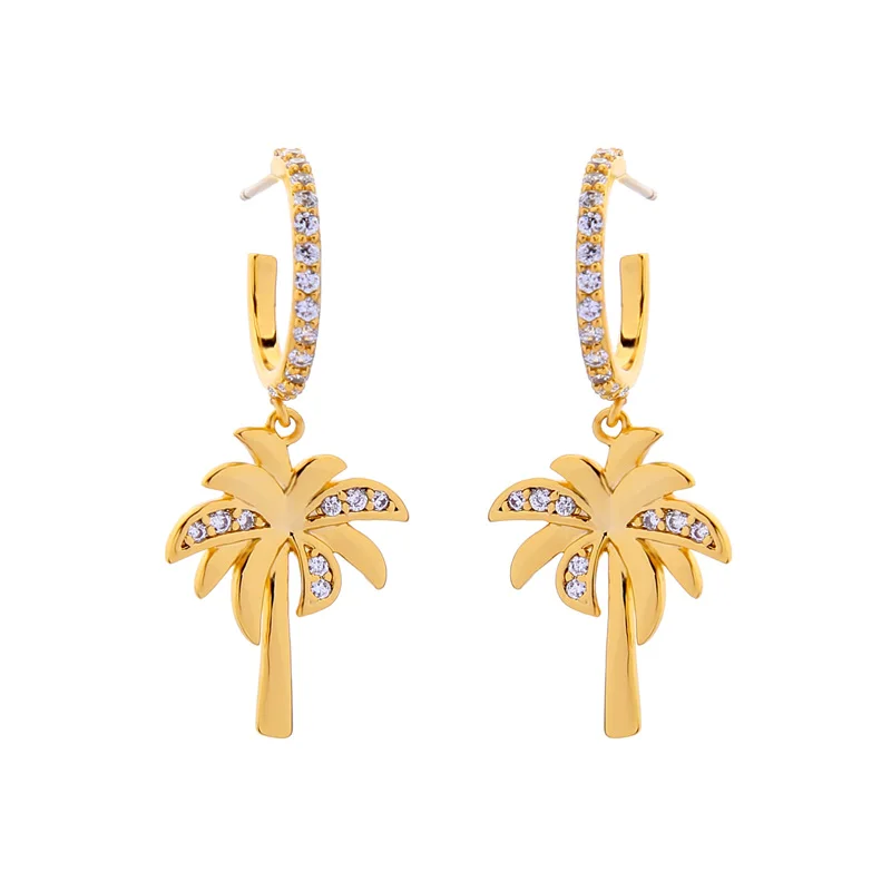 Gold Color Luxury Zircon Coconut Palm Tree Circle Drop Earrings For Women Punk Fashion Jewelry Charm Round Earrings
Gold Color Luxury Zircon Coconut Palm Tree Circle Drop Earrings For Women Punk Fashion Jewelry Charm Round Earrings