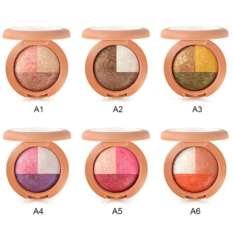 Fashion Tri-Colors Mix Eyeshadow Palette Nude Makeup Glitter Luminous Shimmer Makeups for Women |