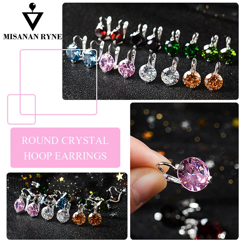 MISANANRYNE Classic cute Earrings 8 Color Big Crystal Silver Color Hoop Earrings for Party Casual Shopping Jewelry Accessories
MISANANRYNE Classic cute Earrings 8 Color Big Crystal Silver Color Hoop Earrings for Party Casual Shopping Jewelry Accessories