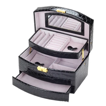 GUANYA Large Jewelry Packaging Carrying Cases For Jewelry Storage Organizer Bracelet Ring Necklace Display Case Leather Boxes
GUANYA Large Jewelry Packaging Carrying Cases For Jewelry Storage Organizer Bracelet Ring Necklace Display Case Leather Boxes