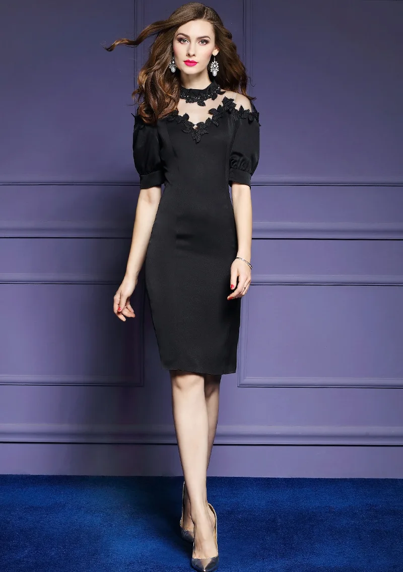 2017 Summer Women Fashion High Quality Stand Pencil Lace Mesh Embroidery Dress Sexy Slim Parchwork Pack Hip Dress Party Dresses
2017 Summer Women Fashion High Quality Stand Pencil Lace Mesh Embroidery Dress Sexy Slim Parchwork Pack Hip Dress Party Dresses