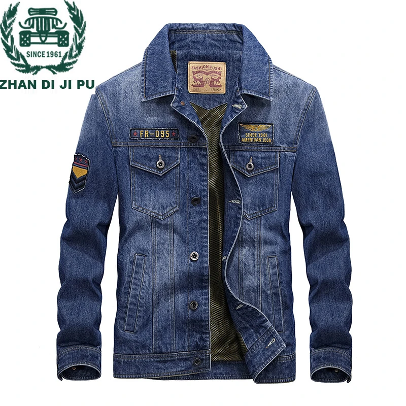 ZHAN DI JI PU Brand Clothing Fashion Young Man Denim Jacket Coat Blue Color Jeans Plus Size M-3XL 125
ZHAN DI JI PU Brand Clothing Fashion Young Man Denim Jacket Coat Blue Color Jeans Plus Size M-3XL 125