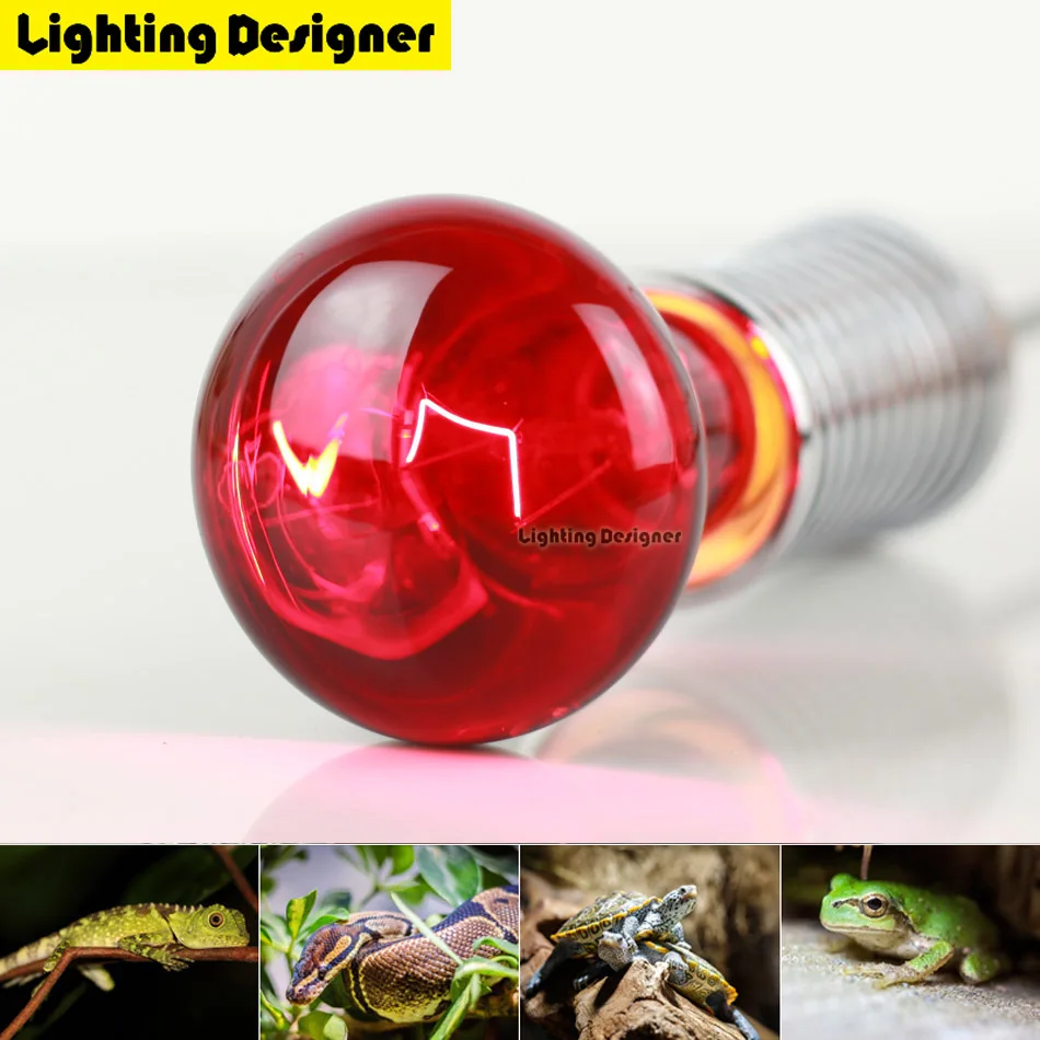 R63 40W 60W Red Heat Lamp Bulb Infrared Heating Lamp Spot Basking Bulb Reptiles Spotlight Bulb Helps Maintain Animal Warmth 220V
R63 40W 60W Red Heat Lamp Bulb Infrared Heating Lamp Spot Basking Bulb Reptiles Spotlight Bulb Helps Maintain Animal Warmth 220V