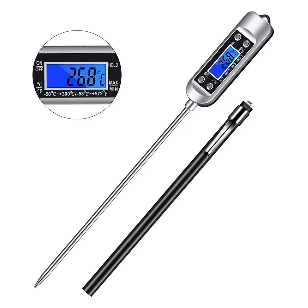 Digital Probe Meat Thermometer Kitchen Cooking BBQ Food Thermometer Cooking Stainless Steel Water Milk Thermometer Tools
Digital Probe Meat Thermometer Kitchen Cooking BBQ Food Thermometer Cooking Stainless Steel Water Milk Thermometer Tools