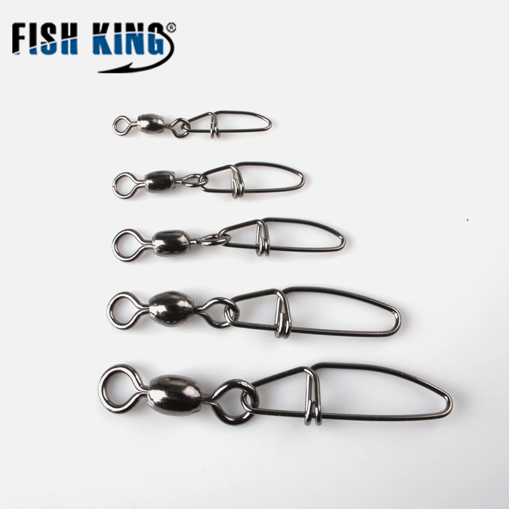 FISH KING 3/0 #1/0 #2 #4 #6 # рыболовный соединитель из нержавеющей стали с поворотным