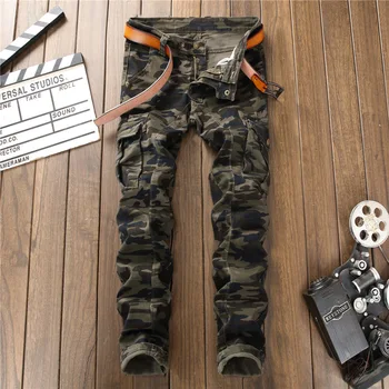 Military Men Jeans Camouflage Pockets Full Sleeve Spliced Skinny Male Casual Jeans Tide
Military Men Jeans Camouflage Pockets Full Sleeve Spliced Skinny Male Casual Jeans Tide