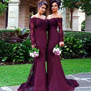 Vestido madrinha longo2021 new sexy V neck lace satin long sleeve Burgundy royal blue purple sexy mermaid bridesmaid dress
Vestido madrinha longo2021 new sexy V neck lace satin long sleeve Burgundy royal blue purple sexy mermaid bridesmaid dress