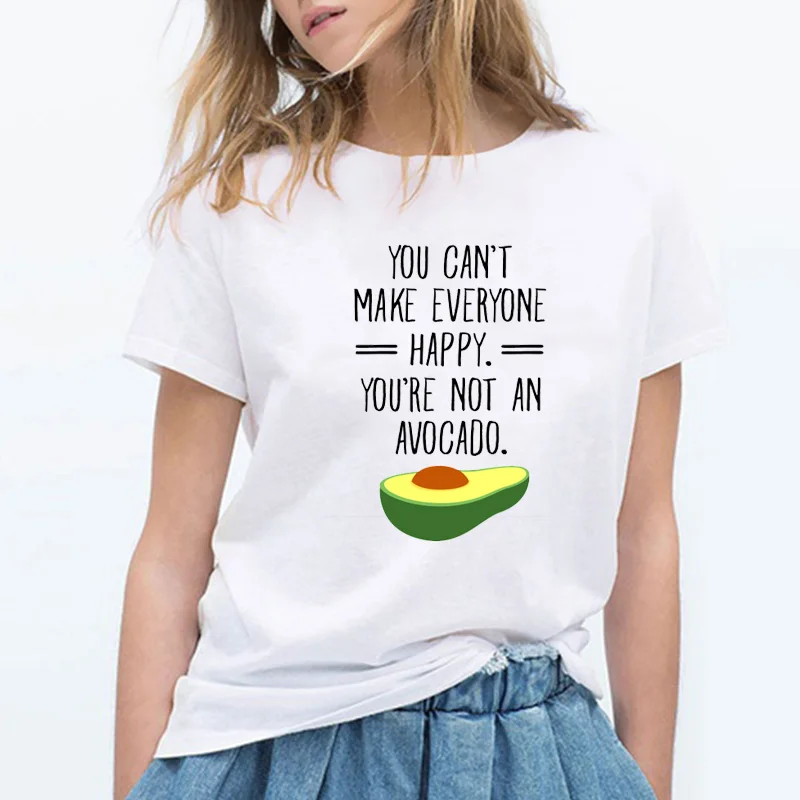 Women T Shirt Harajuku Vogue Kawaii Cartoon Cute Avocado YOU CAN'T MAKE EVERYONE HAPPY Short Sleeve T-shirt Women Tops Female
Women T Shirt Harajuku Vogue Kawaii Cartoon Cute Avocado YOU CAN'T MAKE EVERYONE HAPPY Short Sleeve T-shirt Women Tops Female