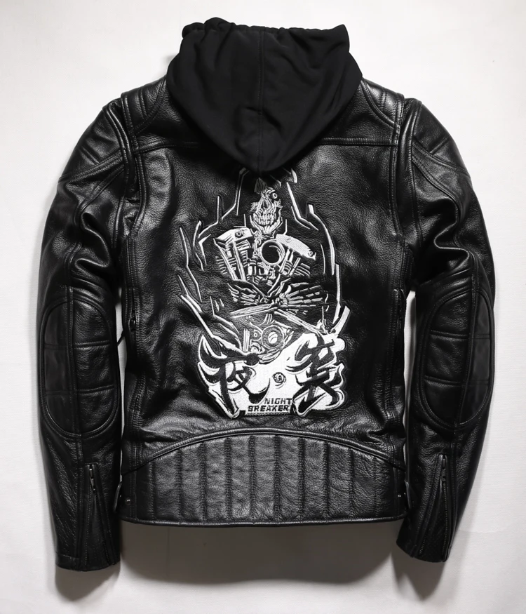 Free shipping.2017 Cool Brand man style skull leather Eur plus size Jackets men's genuine Leather motorcycle biker jacket.
Free shipping.2017 Cool Brand man style skull leather Eur plus size Jackets men's genuine Leather motorcycle biker jacket.