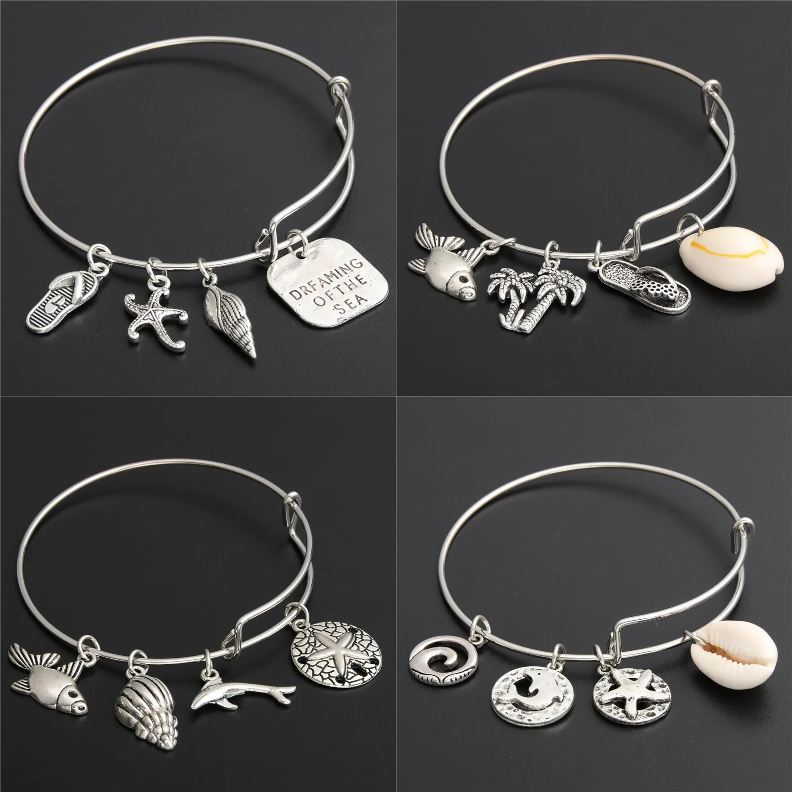 1pc Summer Seafish Sea Shell Animal Charm Beach Bangle Bracelet Adjustable Wire Bangle Women Girls Jewelry Dropshipping
1pc Summer Seafish Sea Shell Animal Charm Beach Bangle Bracelet Adjustable Wire Bangle Women Girls Jewelry Dropshipping