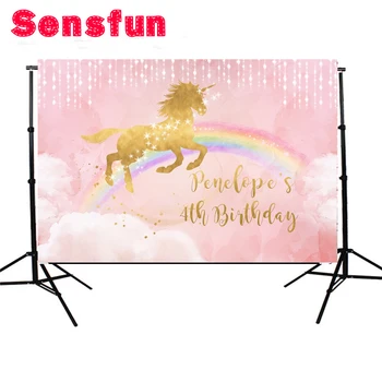 Sensfun unicorn birthday rainbow stars clouds background photo Shoot Background Backdrops Vinyl 7x5ft
Sensfun unicorn birthday rainbow stars clouds background photo Shoot Background Backdrops Vinyl 7x5ft