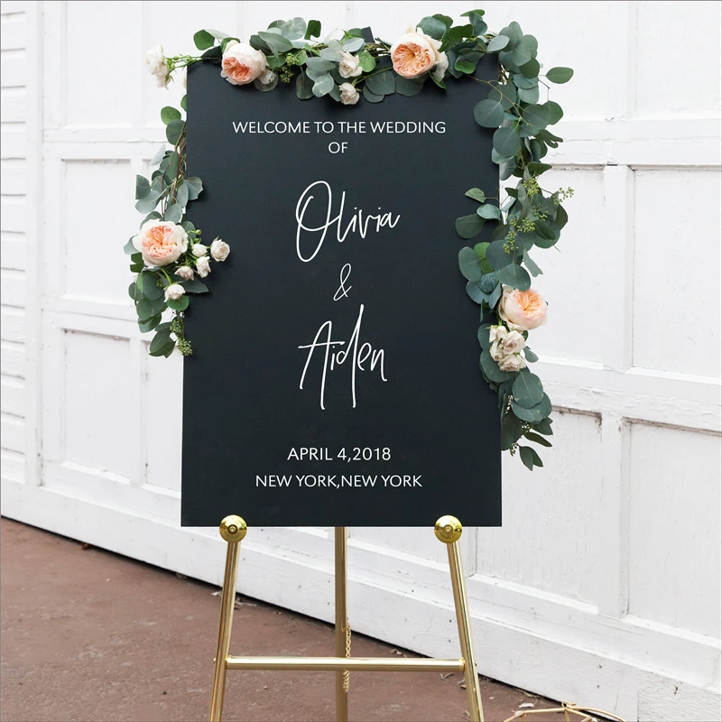Personalized Welcome Sign Decals Sticker Wedding Decor Custom Vinyl Removable Waterproof Wedding Reception Welcome Sign Decal
Personalized Welcome Sign Decals Sticker Wedding Decor Custom Vinyl Removable Waterproof Wedding Reception Welcome Sign Decal