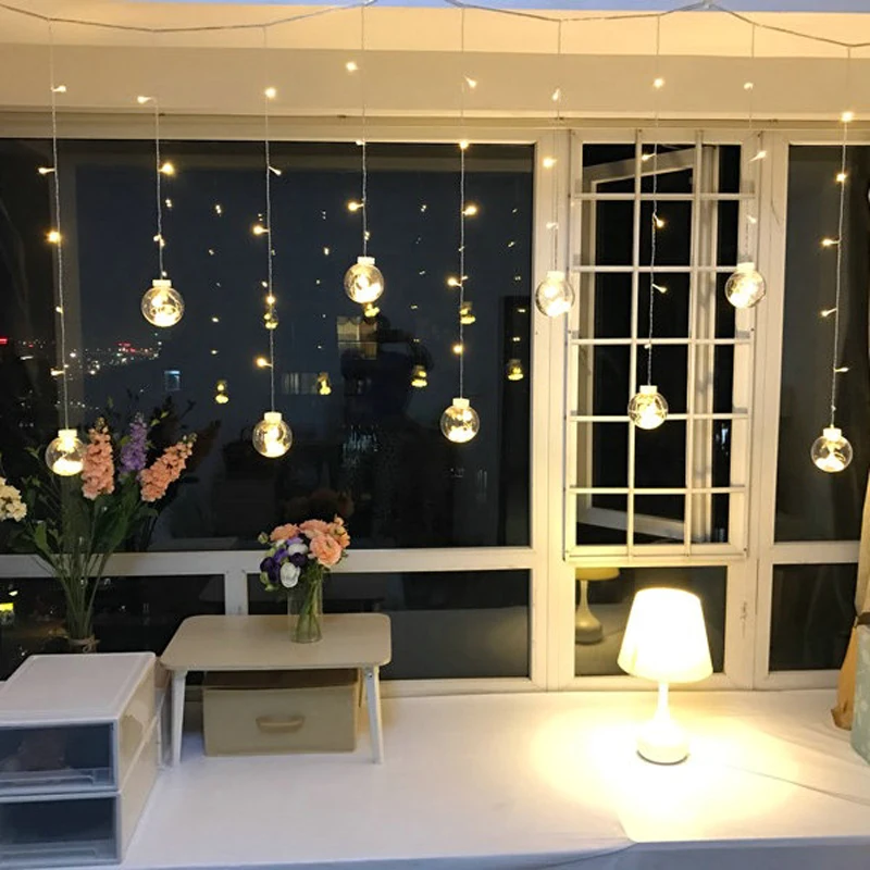 Led curtain icicle fairy ball string wishing lights party holiday room garden porch christmas bar wedding decoration lights
Led curtain icicle fairy ball string wishing lights party holiday room garden porch christmas bar wedding decoration lights