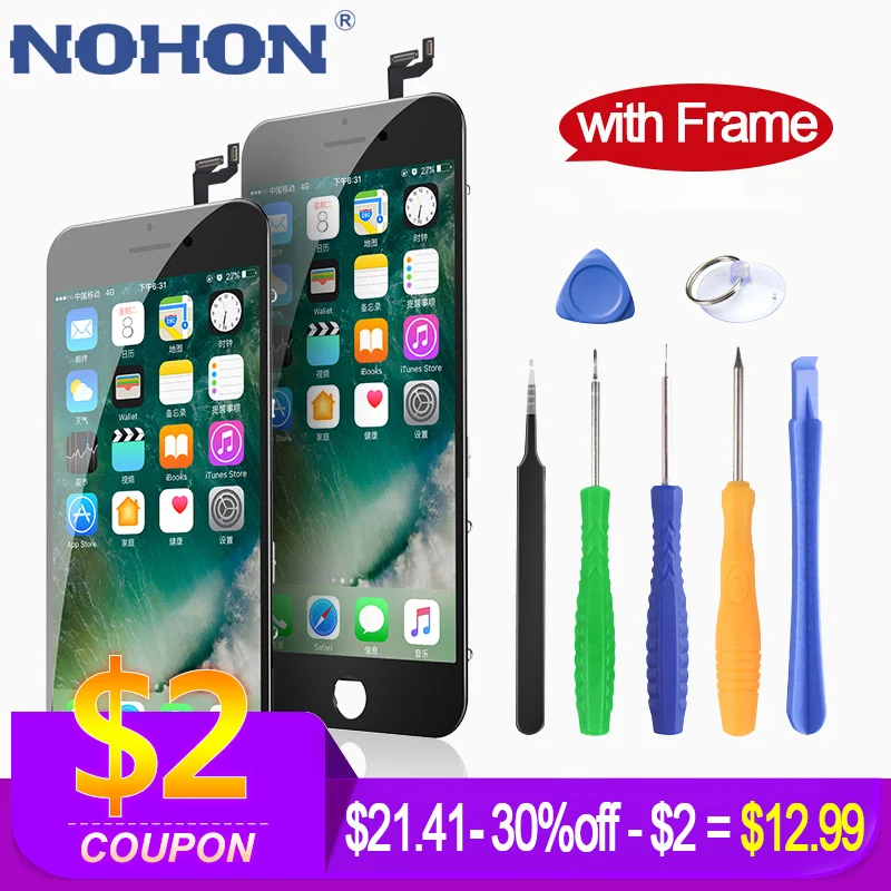 NOHON LCD For iPhone 8 7 Screen For iPhone 6 6S Display Original Replacment Digitizer Full Assembly 3D Touch AAAA with Frame Hot
NOHON LCD For iPhone 8 7 Screen For iPhone 6 6S Display Original Replacment Digitizer Full Assembly 3D Touch AAAA with Frame Hot