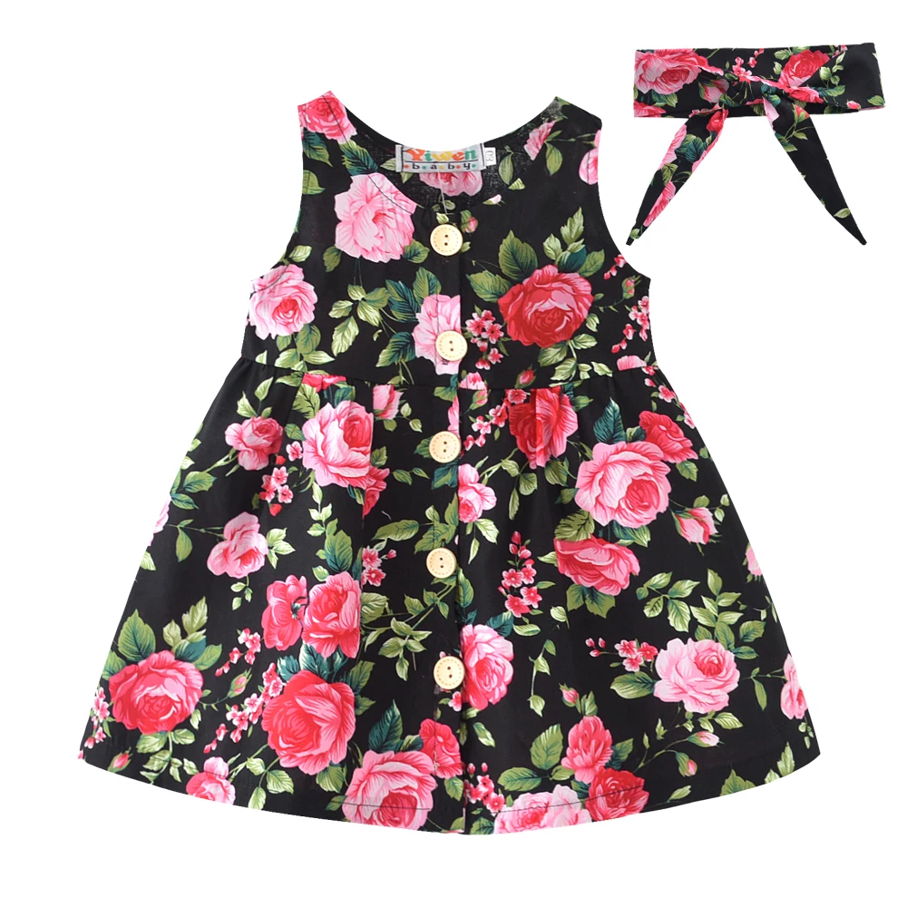 2019 New Fashion Toddler Kids Girls Summer Dresses Flower Printing With Bowknot Headband 2pcs Sleeveless Baby Girls Dresses
2019 New Fashion Toddler Kids Girls Summer Dresses Flower Printing With Bowknot Headband 2pcs Sleeveless Baby Girls Dresses