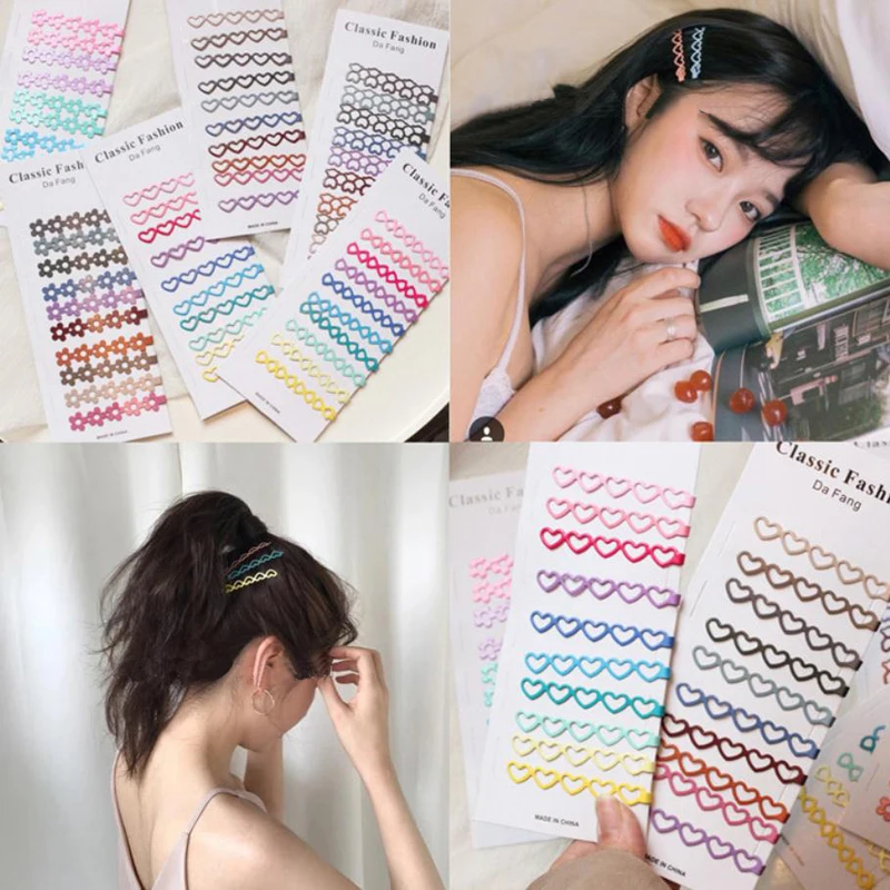 Fashion Women Hair Accessories Ins Hot Sell Retro Heart Bow Hollow Hairpins Geometric Barrette Candy-color Metal Paint Hair Clip
Fashion Women Hair Accessories Ins Hot Sell Retro Heart Bow Hollow Hairpins Geometric Barrette Candy-color Metal Paint Hair Clip